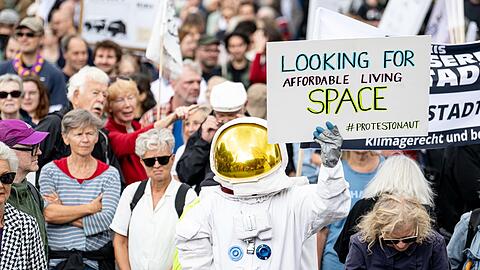 Kreativer Protest gegen Mietwucher in Berlin. (Archivbild)