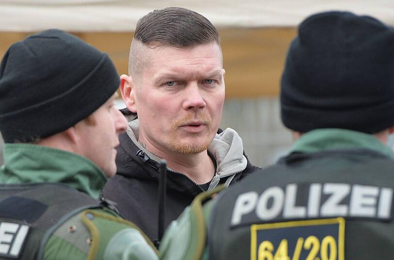 Bei Aufmarsch der Rechten dabei: Matthias Fischer in Wunsiedel 2013.