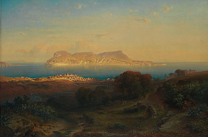 Fritz Bambergers Ansicht von Gibraltar, 1863.