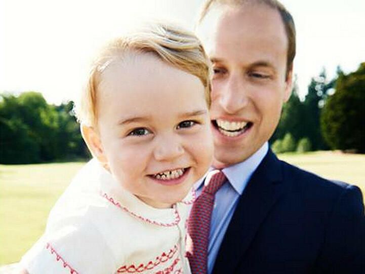 Das offizielle Geburtstagsfoto: Prinz George mit Papa Prinz William
