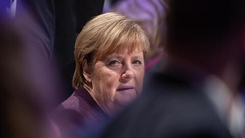 Verleihung des Theodor-Herzl-Preises an Angela Merkel (CDU). Foto: Peter Kneffel/dpa