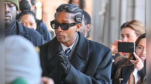 A$AP Rocky auf dem Weg zum Gerichtssaal.
