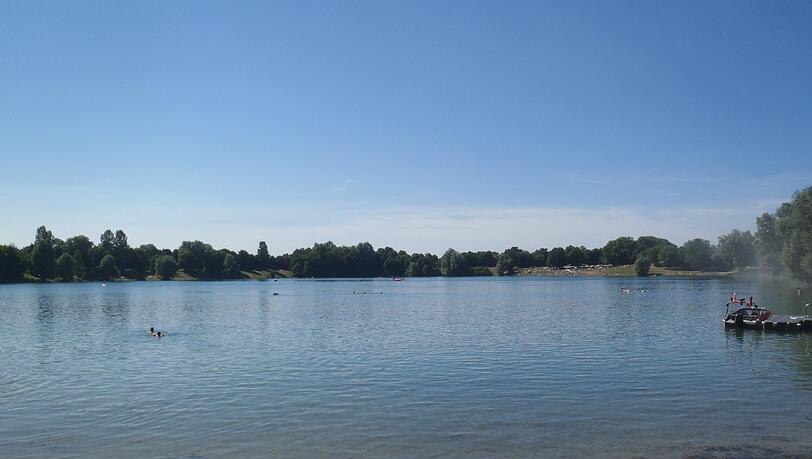 Der Badesee in Heimstetten. Der Badesee in Heimstetten.