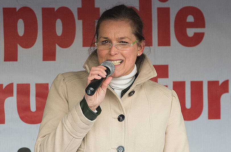 Zieht sich bei der Oberbürgermeister-Wahl in Dresden zurück: Pegida-Kandidation Tatjana Festerling. (Archivbild)