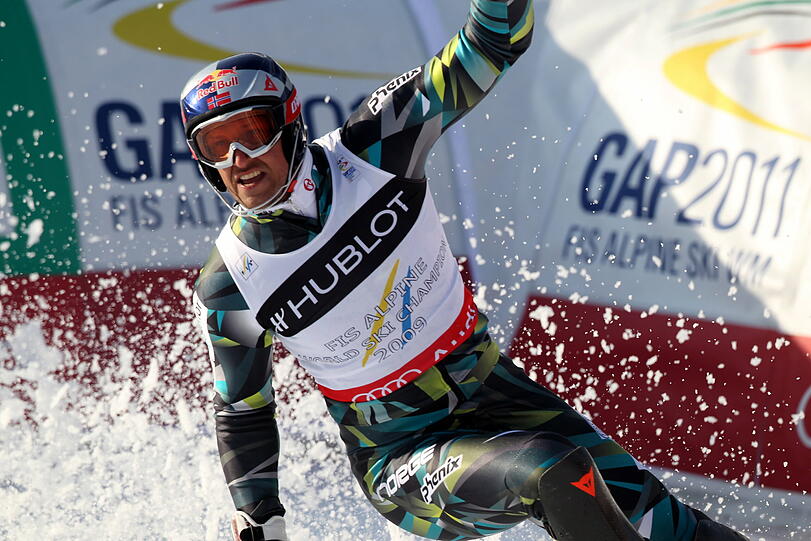 Aksel Lund Svindal schwingt ab. Der Norweger hat am besten kombiniert.