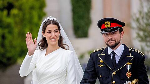 Kronprinz Hussein und Prinzessin Rajwa haben am 1. Juni 2023 geheiratet.