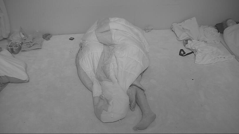 Willi und Evelyn gemeinsam im Schlafsack.