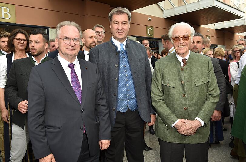 Reiner Haseloff,  Markus Söder und Franz Herzog von Bayern