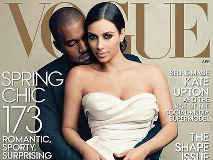 Kanye West und Kim Kardashian auf der "Vogue".