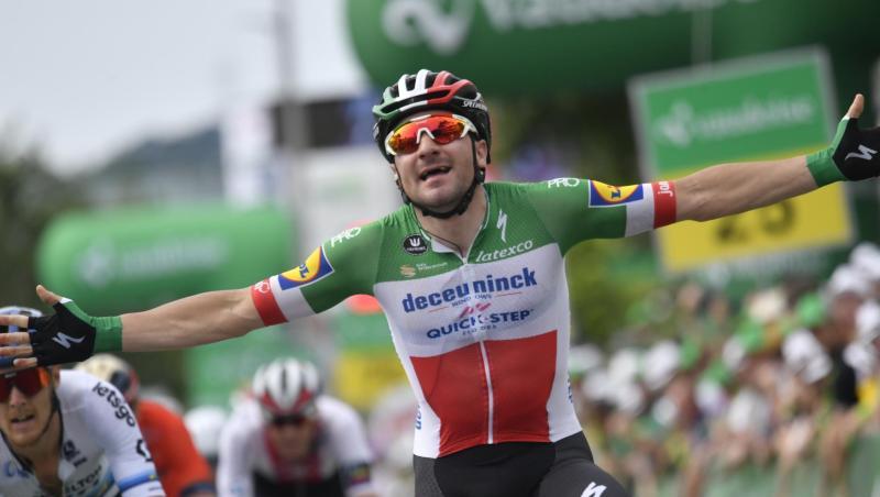 Italiens Sprintstar Elia Viviani will auch in Hamburg wieder jubeln. Italiens Sprintstar Elia Viviani will auch in Hamburg wieder jubeln.