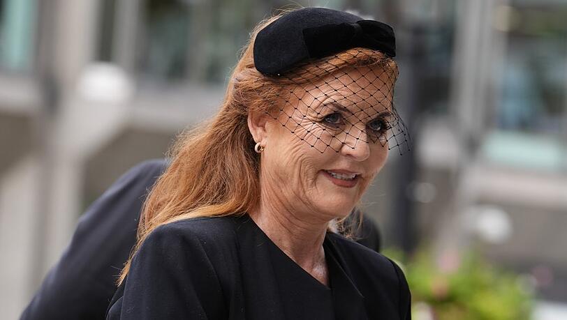Sarah Ferguson, hier bei einer Beerdigung im Jahr 2025.