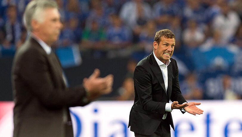Die beiden Trainer: Calro Ancelotti (l.) vom FC Bayern und Schalkes Markus Weinzierl. Die beiden Trainer: Calro Ancelotti (l.) vom FC Bayern und Schalkes Markus Weinzierl.