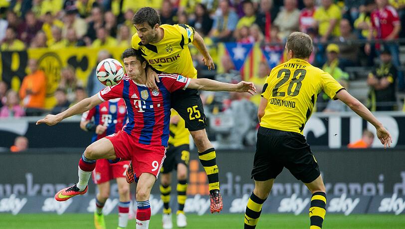 Robert Lewandowski (li.) trifft am Samstag auf seinen Ex-Klub Dortmund. Robert Lewandowski (li.) trifft am Samstag auf seinen Ex-Klub Dortmund.
