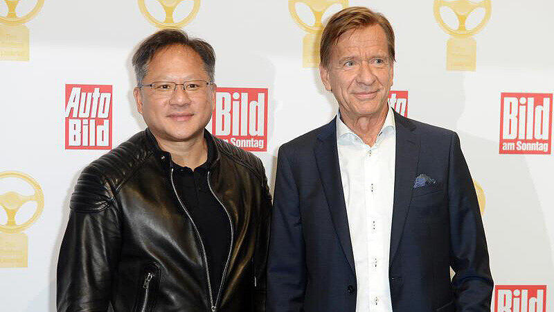 Jensen Huang (Chief Executive Officer Nvidia) und Häkan Samuelsson (Vorstandsvorsitzender Volvo Car Corporation)