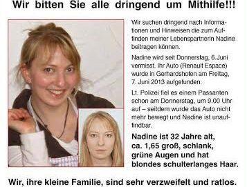 Mit diesen Fotos von Nadine K. und einem detaillierten Gesuch hat der mutmaßliche Mörder um Hilfe bei der Fahndung gebeten.