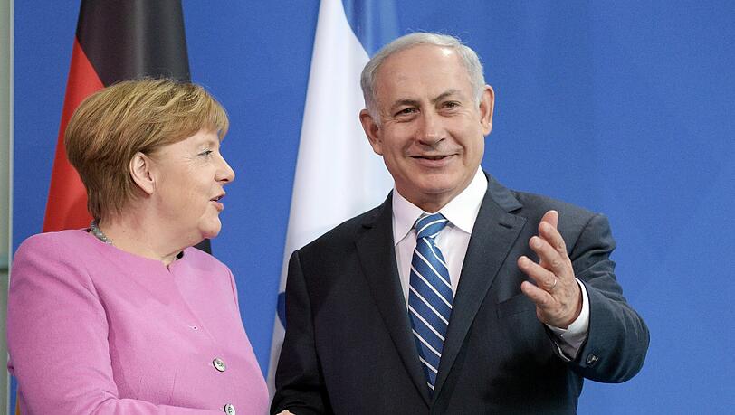 Angela Merkel und Benjamin Netanjahu. Angela Merkel und Benjamin Netanjahu.