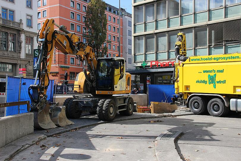So sah's noch vor zwei Wochen am Hauptbahnhof aus - vor dem eigentlichen Baubeginn