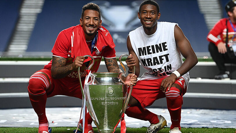 Herausragend beim Triple 2020: David Alaba (r.) und Jérôme Boateng. Herausragend beim Triple 2020: David Alaba (r.) und Jérôme Boateng.