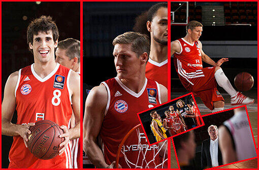 Bastian Schweinsteiger, Javi Martinez und die Stars der Beko BBL beim neuen Werbespot für Kabel 1. Der Sender überträgt in dieser Spielzeit zusätzlich zu SPORT1 ausgewählte Partien der besten Basketball-Liga Deutschlands. Sehen Sie hier die Bilder aus dem Audi-Dome.