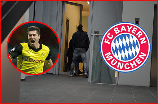 4. Januar 2014: Lewandowski unterzieht sich in München dem obligatorischen medizinischen Check. Am Abend unterschreibt er an der Säbener Straße einen am 1. Juli 2014 beginnenden Fünfjahresvertrag, der ihm 60 Millionen Euro einbringen soll.