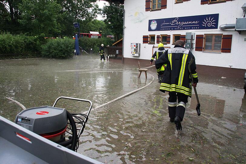 Unwetter in Rosenheim.