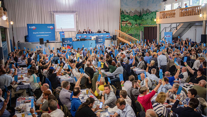 Die bayerische AfD traf sich in Greding zu einem Sonderparteitag.