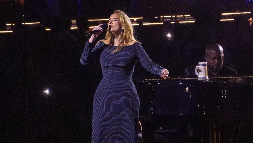Adele während ihres Auftaktkonzertes in München.