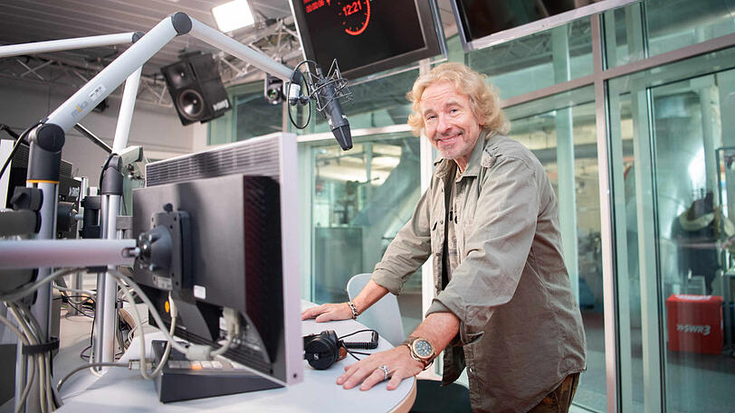 Thomas Gottschalk im Studio seiner neuen Radio-Show.