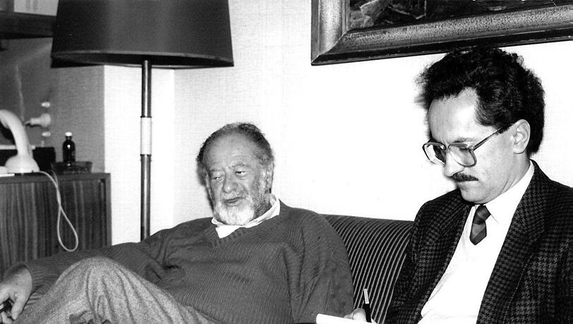Herbst 86: Christian Ude mit dem alten Bruno Kreisky in dessen Wohnung in der Armbrustergasse bei einem Interview. Herbst 86: Christian Ude mit dem alten Bruno Kreisky in dessen Wohnung in der Armbrustergasse bei einem Interview.