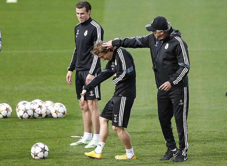 Verstanden sich gut: Luka Modric und Carlo Ancelotti.