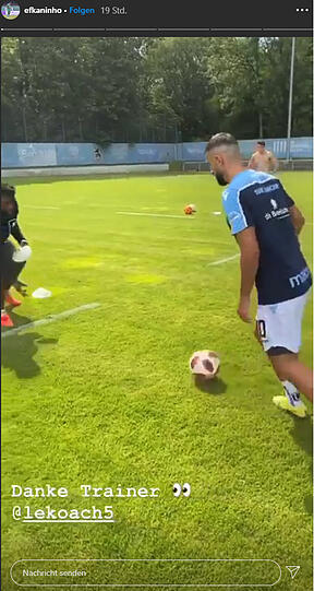 Efkan Bekiroglu im Training an der Grünwalder Straße.