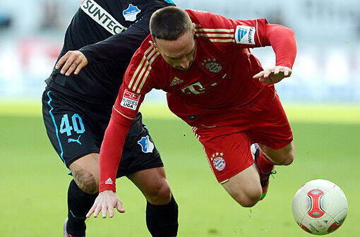Bayern-Star Franck Ribéry leidet an einer Bänderdehnung im Sprunggelenk.