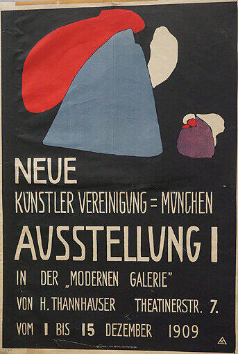 60.000 Euro wert: Kandinskys Plakat zur Schau der &bdquo;Neue Künstler Vereinigung München&ldquo; von 1909.