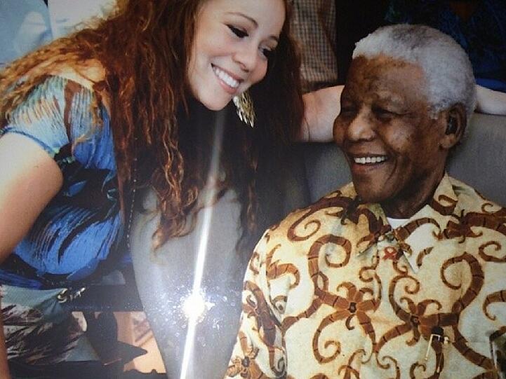 Mariah Carey mit Nelson Mandela