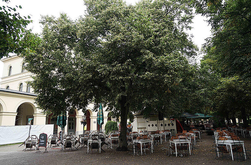 Das Tambosi am Hofgarten am Dienstagvormittag.