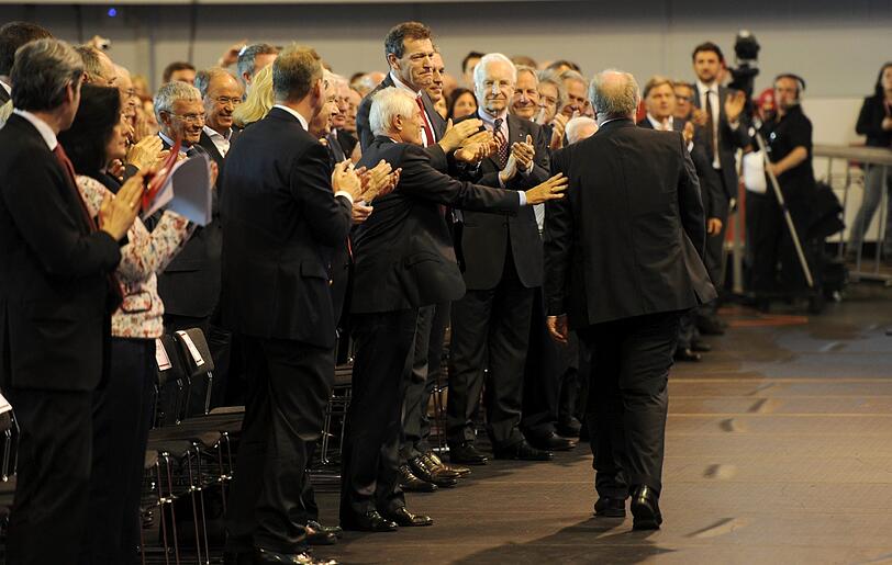 Uli Hoeneß am Freitagabend im Audi Dome.