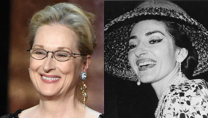Hollywood-Star Meryl Streep (li.) wird zu Star-Sopranistin Maria Callas Hollywood-Star Meryl Streep (li.) wird zu Star-Sopranistin Maria Callas