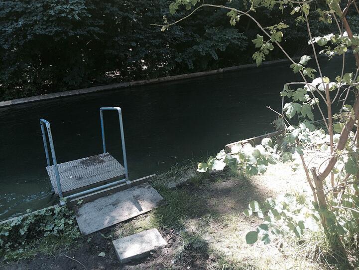 Der Auer Mühlbach. Hier wurde das blaue Pilver gefunden.