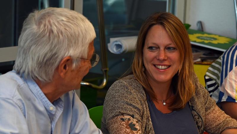 Spitzenkandidatin Maike Schaefer und der Bremer Grünen-Co-Vorsitzende Hermann Kuhn beim Treffen des Landesvorstandes. Spitzenkandidatin Maike Schaefer und der Bremer Grünen-Co-Vorsitzende Hermann Kuhn beim Treffen des Landesvorstandes.