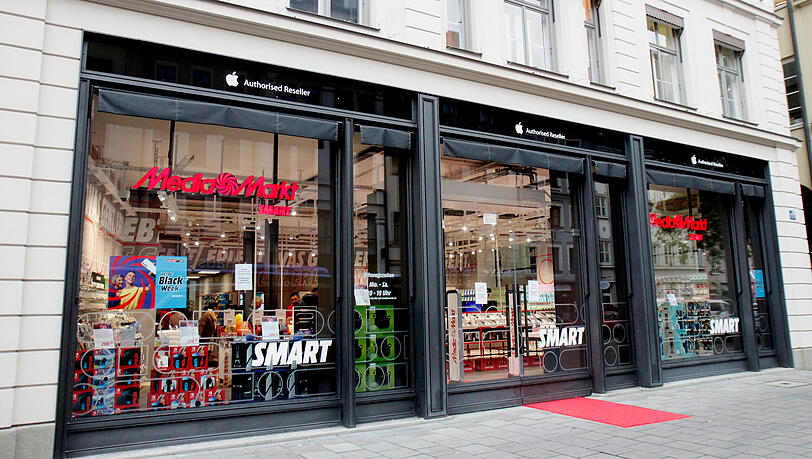 So sieht die neue Fassade des Mediamarkt Smart an der Adresse Tal 19 aus.