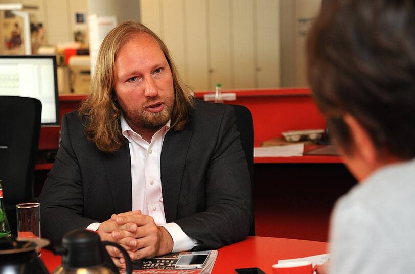 Grünen-Fraktionschef Anton Hofreiter war im AZ-Newswroom zu Gast.