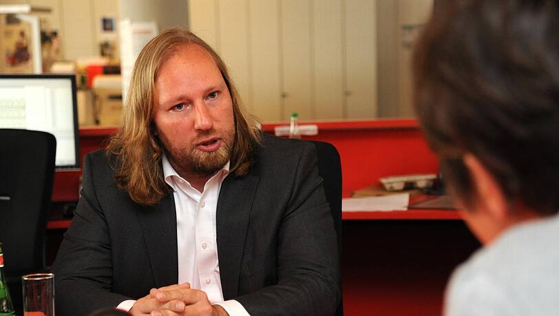 Grünen-Fraktionschef Anton Hofreiter war im AZ-Newswroom zu Gast. Grünen-Fraktionschef Anton Hofreiter war im AZ-Newswroom zu Gast.