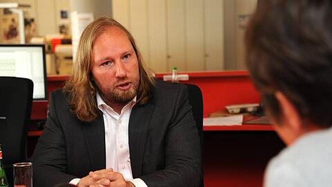 Grünen-Fraktionschef Anton Hofreiter war im AZ-Newswroom zu Gast.
