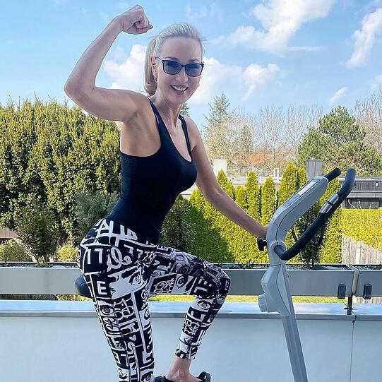 Isabella Hübner beim Workout.