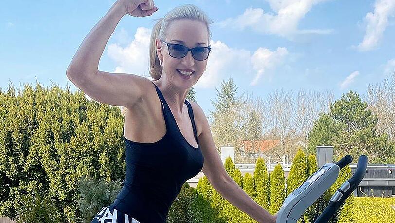 Isabella Hübner beim Workout. Isabella Hübner beim Workout.
