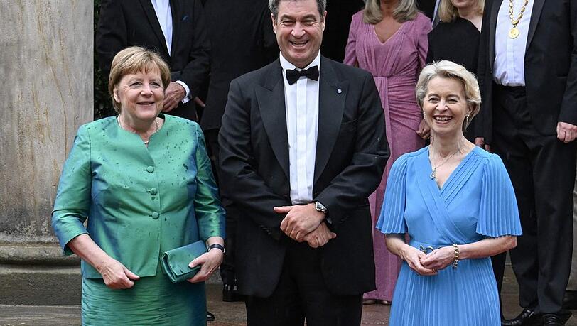 Angela Merkel, Markus Söder und Ursula von der Leyen in Bayreuth (v.l.n.r.).
