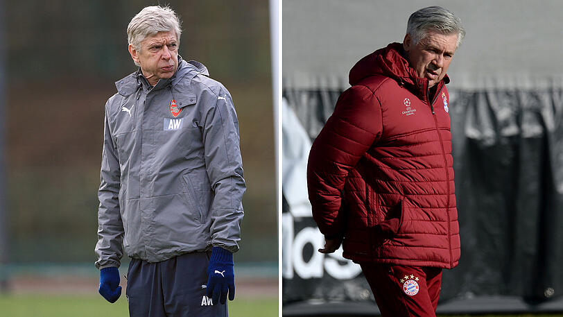 Auf den Auswechselbänken nimmt am Mittwoch die geballte Champions-League-Erfahrung Platz. Einzig Sir Alex Ferguson (190) hat mehr Partien in der Königsklasse gecoacht als Carlo Ancelotti (147; rechts) und Arsene Wenger (182). Der erfolgreichere der beiden ist jedoch der Italiener, der den Henkelpott bereits drei Mal gewinnen konnte und eine Siegquote von 55 Prozent aufweisen kann. Wenger ist bisher ohne Titel und hat 47 Prozent seiner Spiele in diesem Wettbewerb gewonnen.