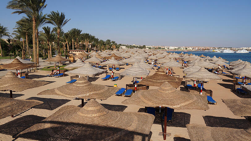 Der Strand von Hurghada in Ägypten. Hier ereignete sich die Messerattacke.