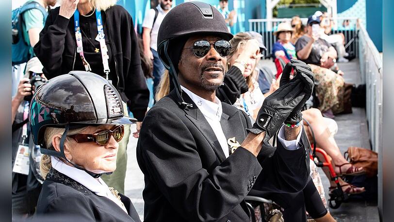 Martha Stewart und Snoop Dogg beim Dressur-Finale. Martha Stewart und Snoop Dogg beim Dressur-Finale.