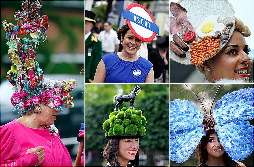Royal Ascot - die schrägste Hut-Parade der Welt! Die witzigsten Kreationen der vergangenen Jahre sehen Sie in der Bilderstrecke...